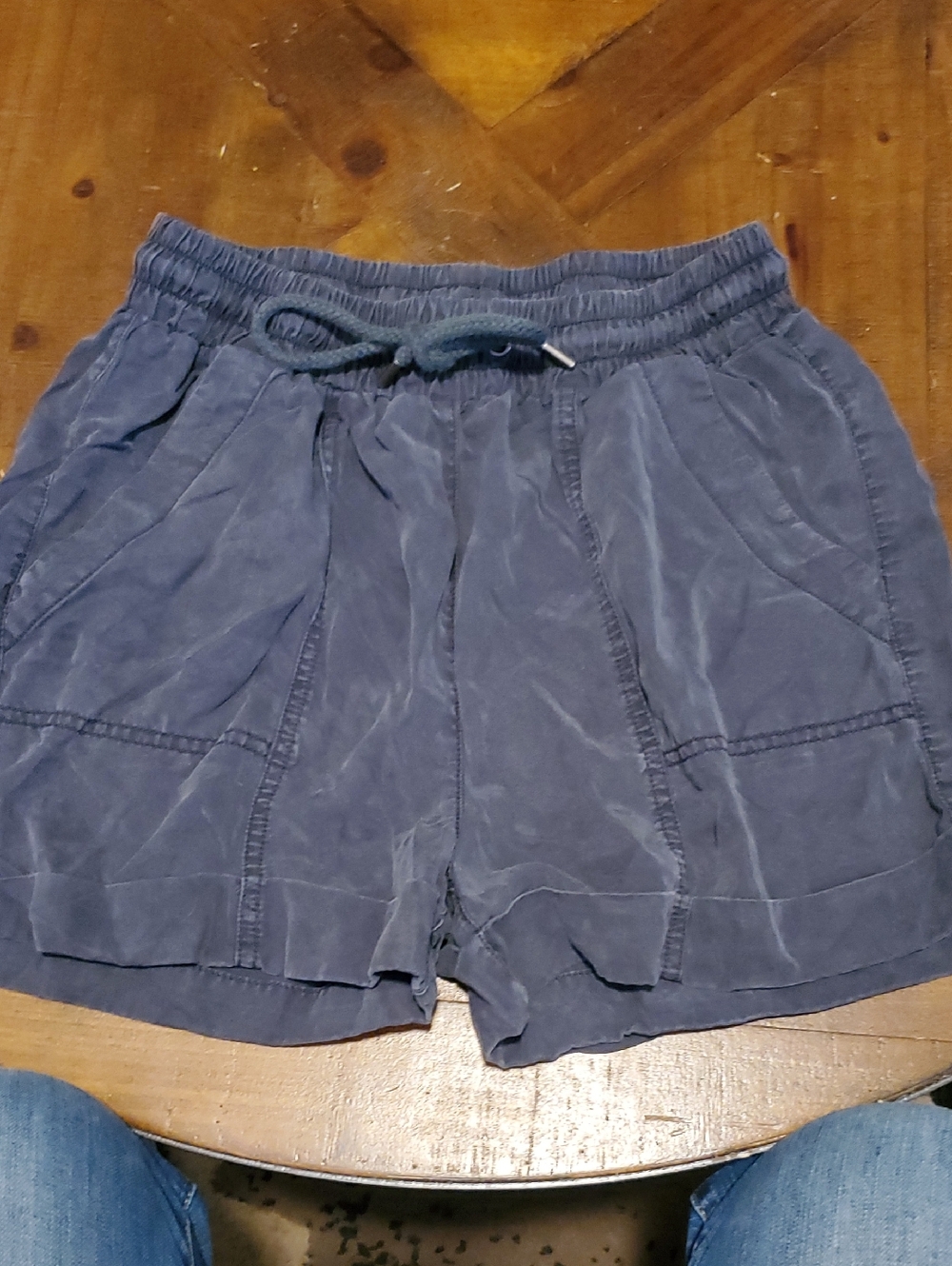 Universal Thread Women's High Waist Drawstring Shorts - Blue